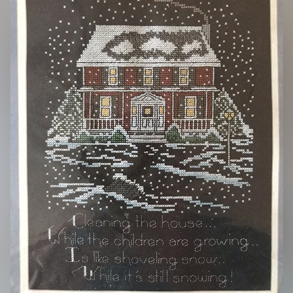 Janlynn Counted Cross Stitch Cleaning The House #64-6 Winter Snow